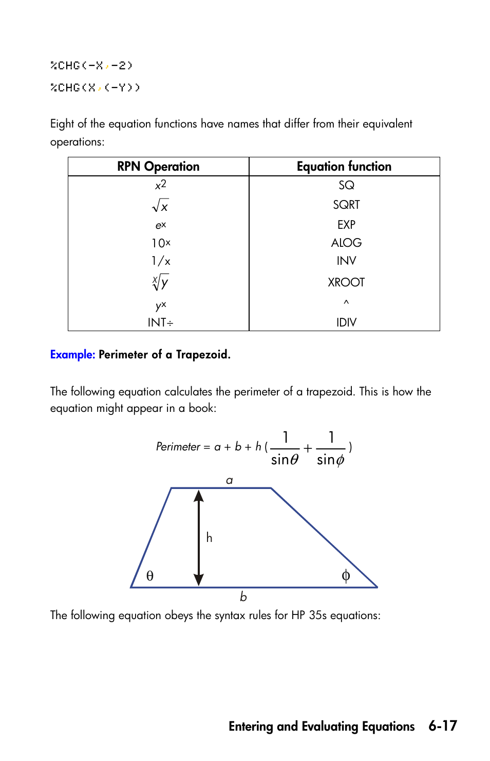 Sin 1 sin 1 | HP 35s Scientific Calculator User Manual | Page 119 / 382