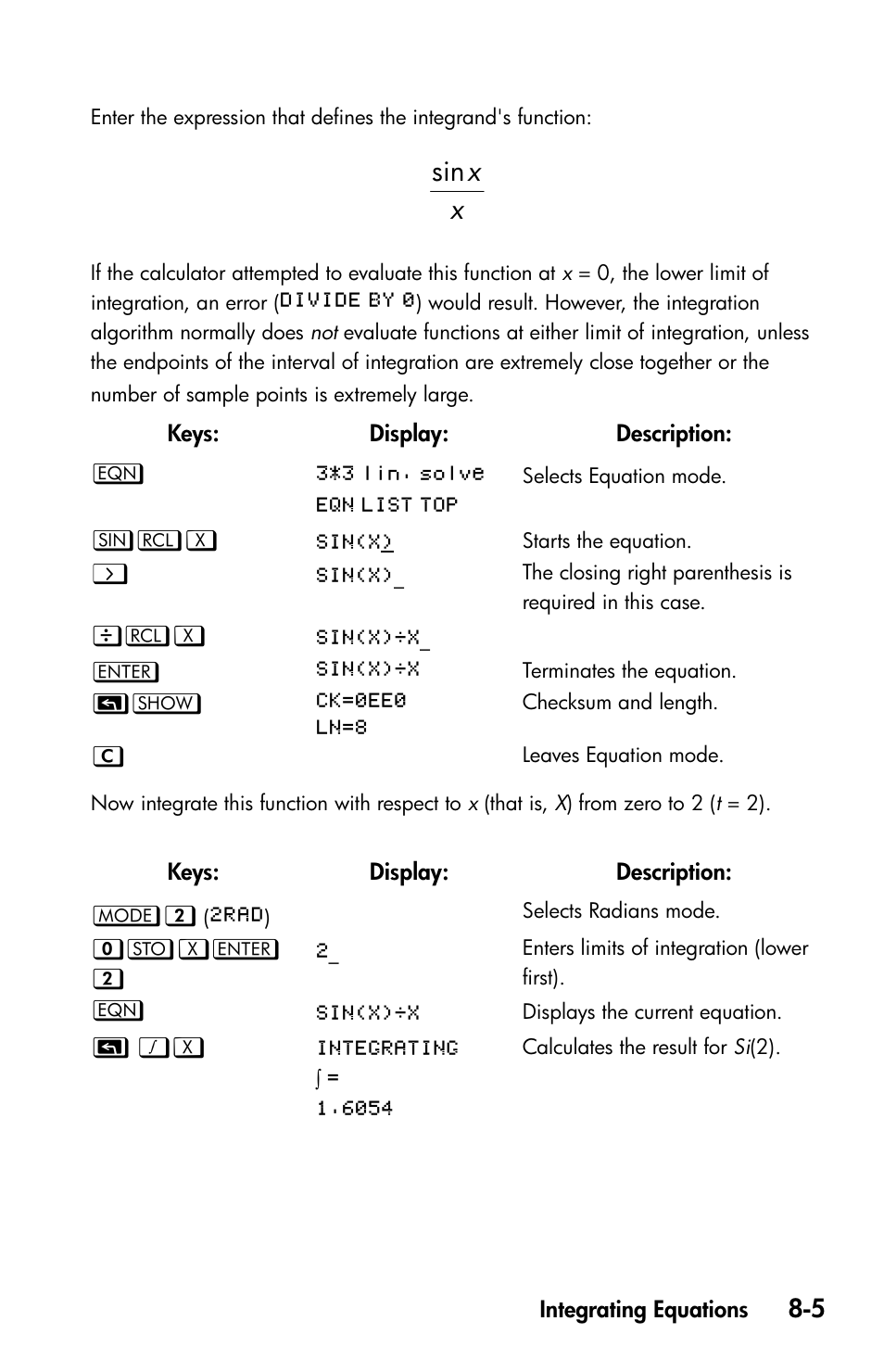 Xsin | HP 35s Scientific Calculator User Manual | Page 139 / 382