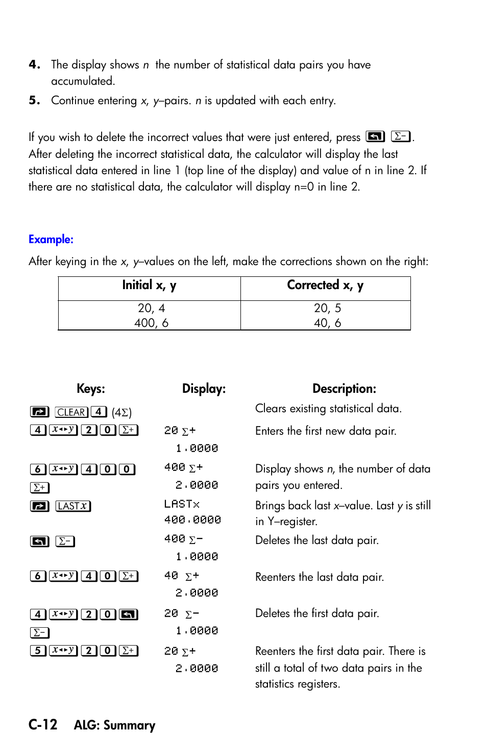 C-12 | HP 35s Scientific Calculator User Manual | Page 320 / 382