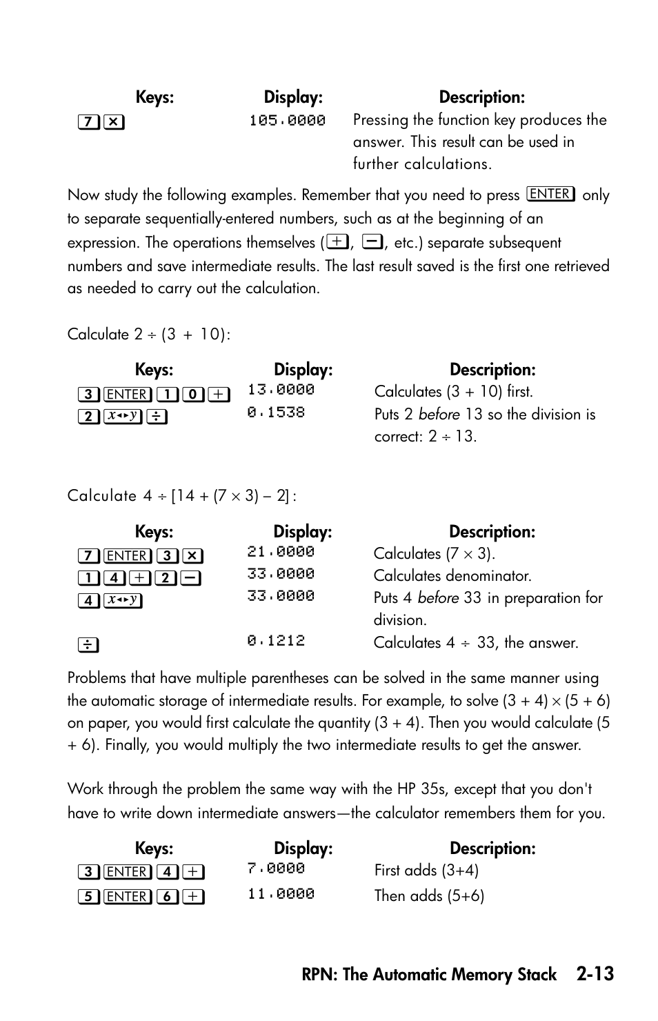 HP 35s Scientific Calculator User Manual | Page 59 / 382