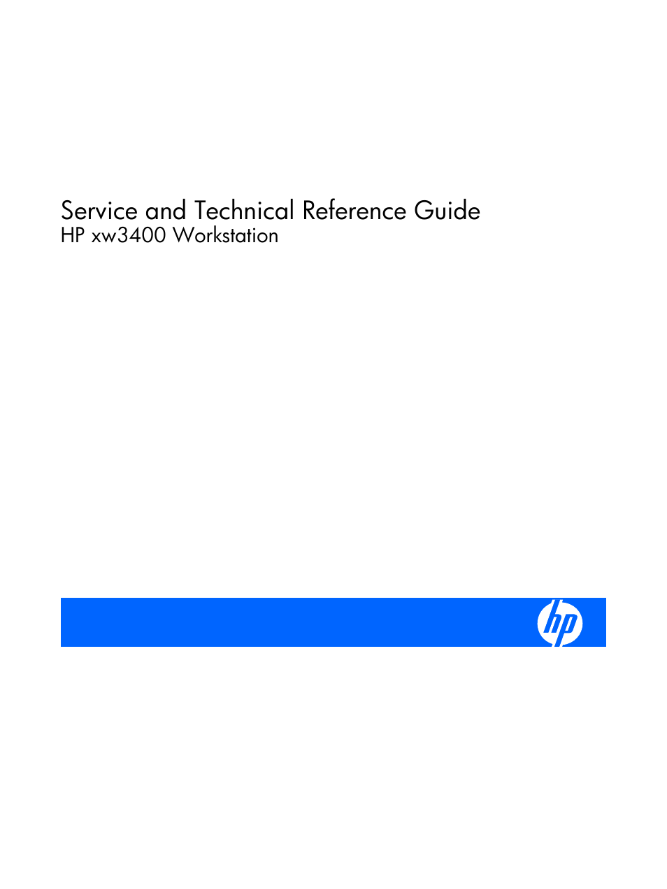 HP XW3400 User Manual | 182 pages