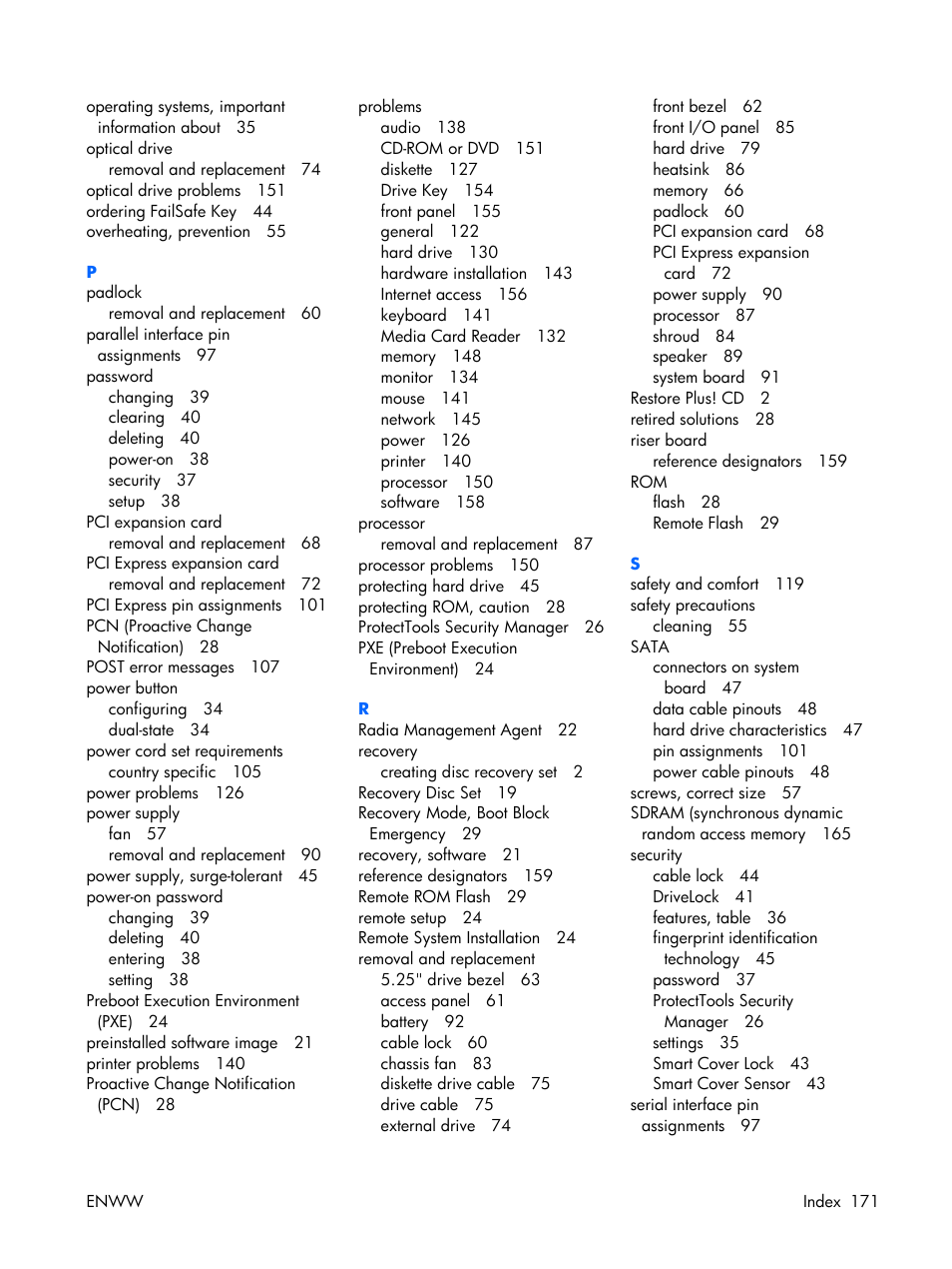 HP XW3400 User Manual | Page 181 / 182