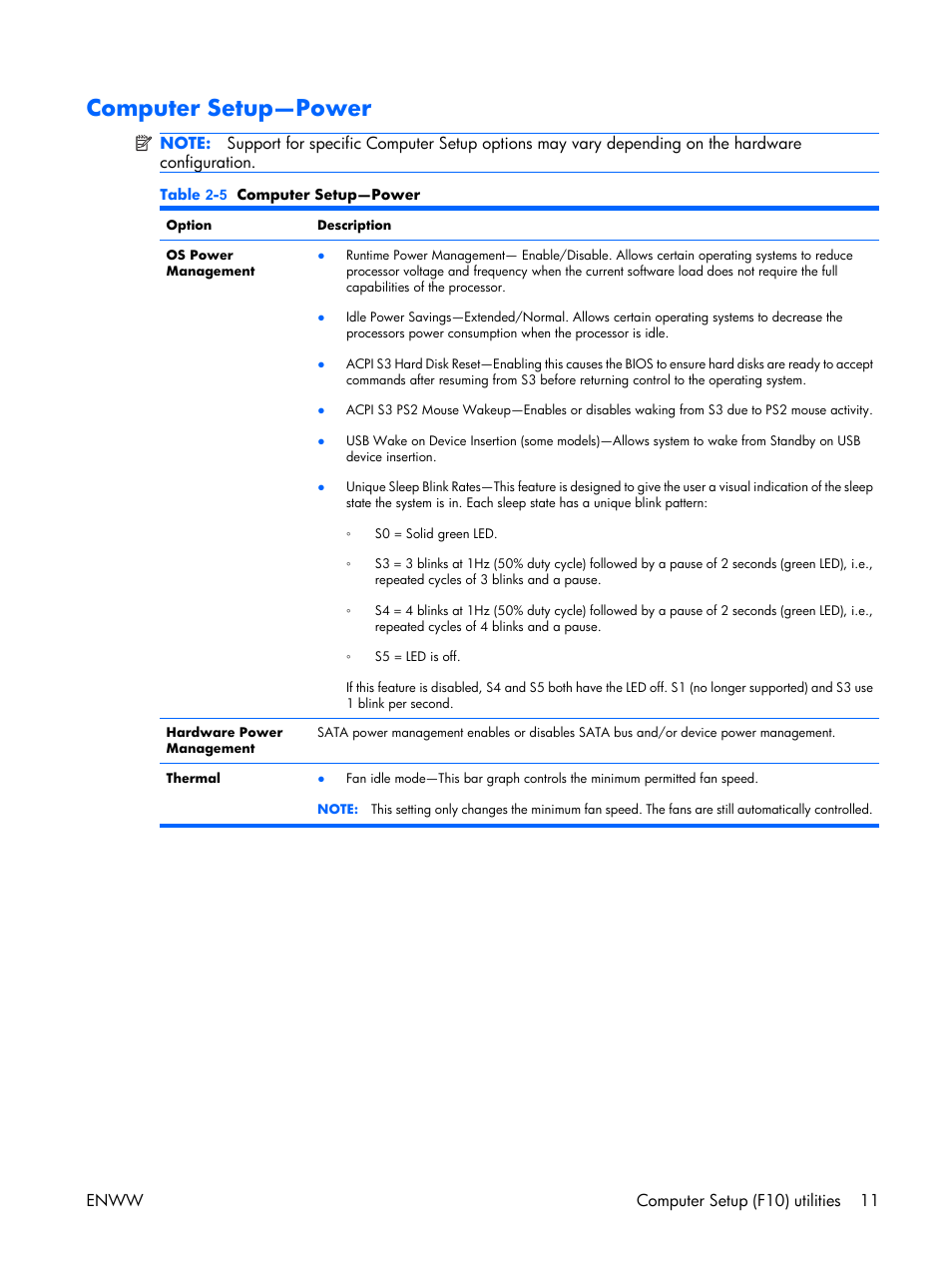 Computer setup—power | HP XW3400 User Manual | Page 21 / 182