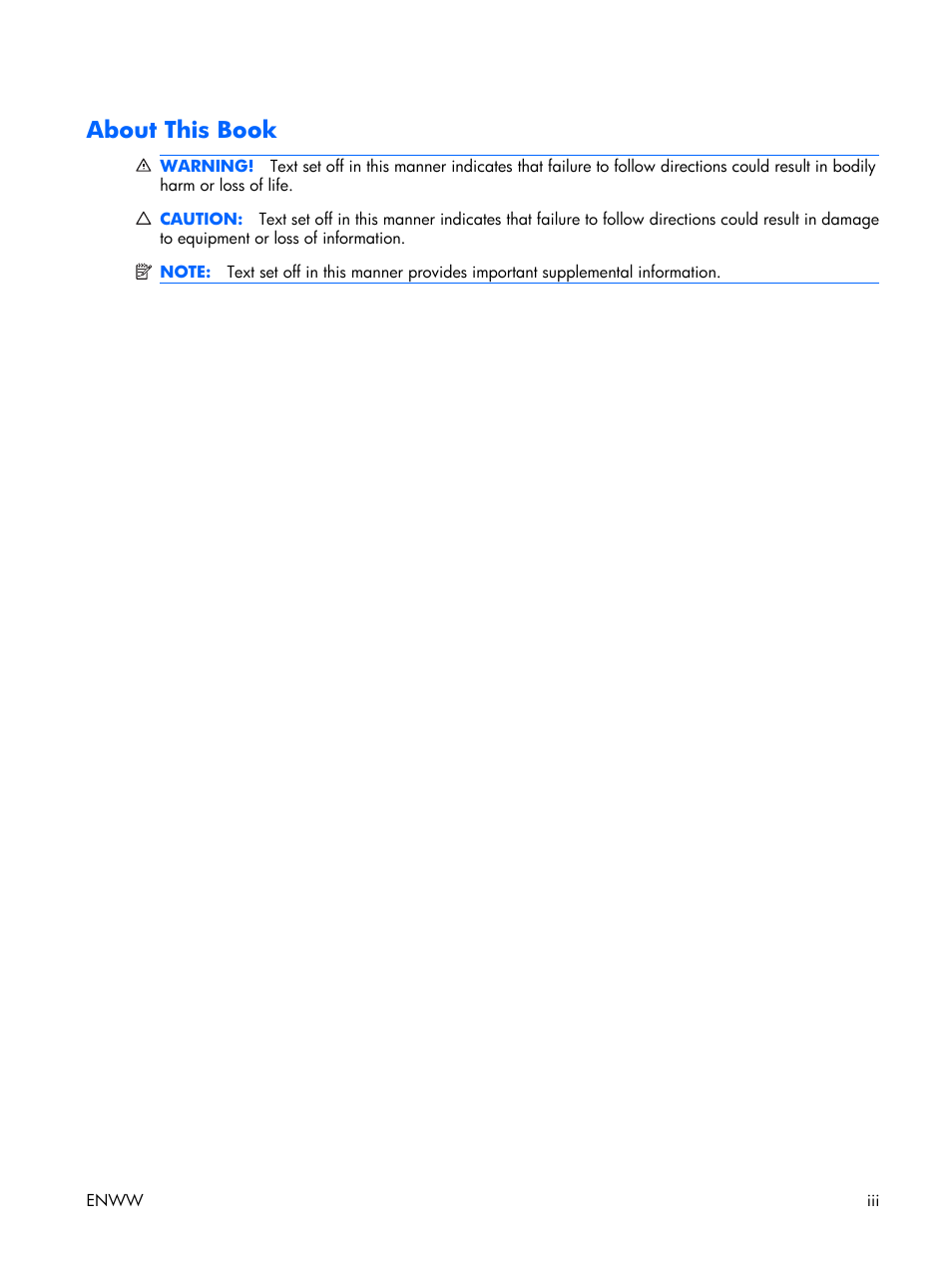 About this book | HP XW3400 User Manual | Page 3 / 182