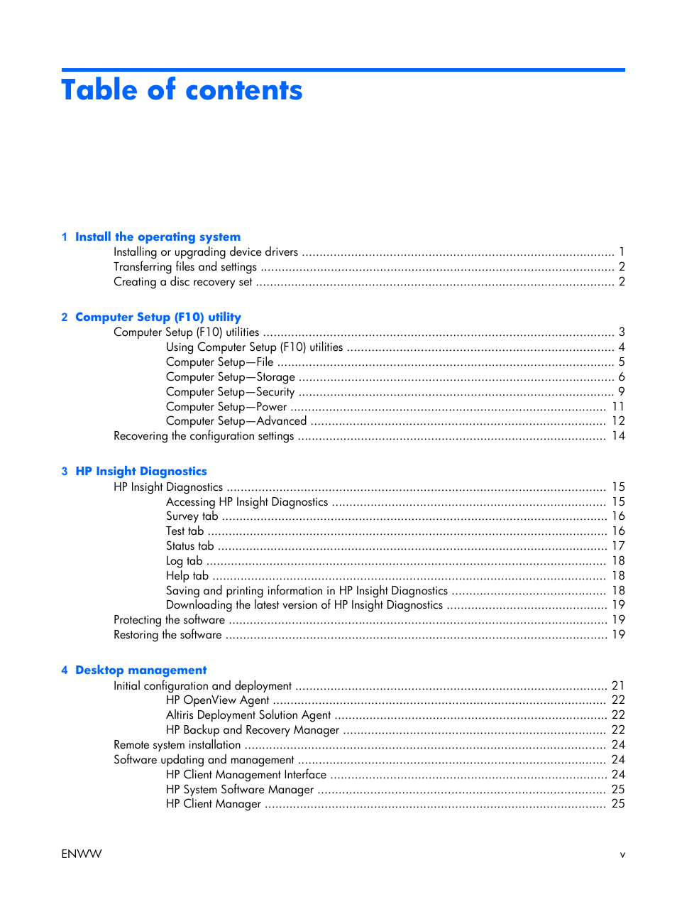 HP XW3400 User Manual | Page 5 / 182