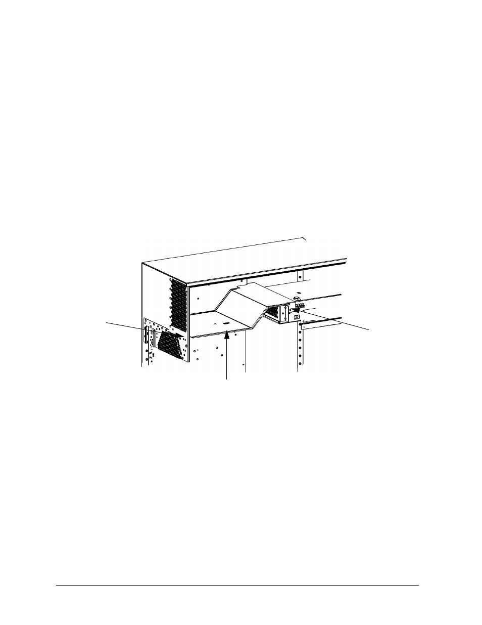 Fru:i/o fan, To remove the i/o cooling fan or, Figure419. removing the system unit air divider | Figure 4-19.. removing the system unit air divider | HP B1000 User Manual | Page 114 / 239