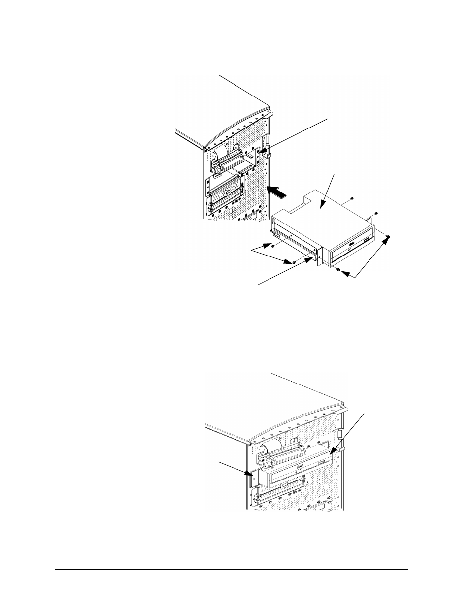 Figure425. installing the cd drive, Figure426. tightening the bracket screws | HP B1000 User Manual | Page 120 / 239