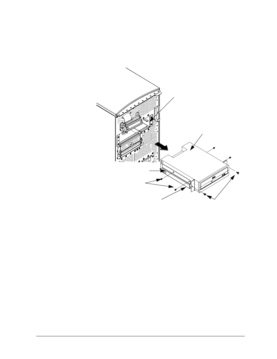 Figure431. removing the cd drive, Figure 4-31.. removing the cd drive | HP B1000 User Manual | Page 123 / 239