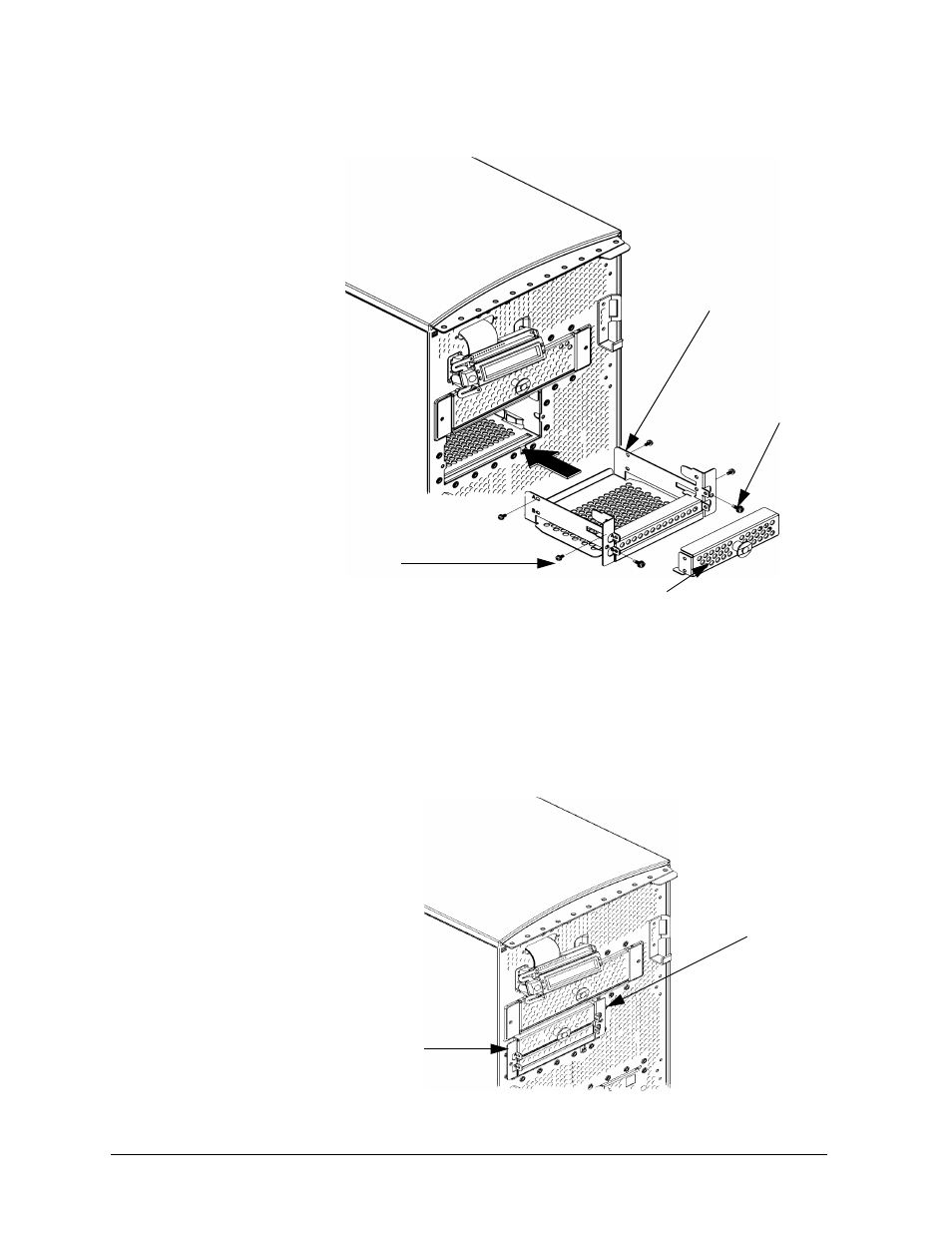 Figure446. tightening the bracket screws | HP B1000 User Manual | Page 132 / 239