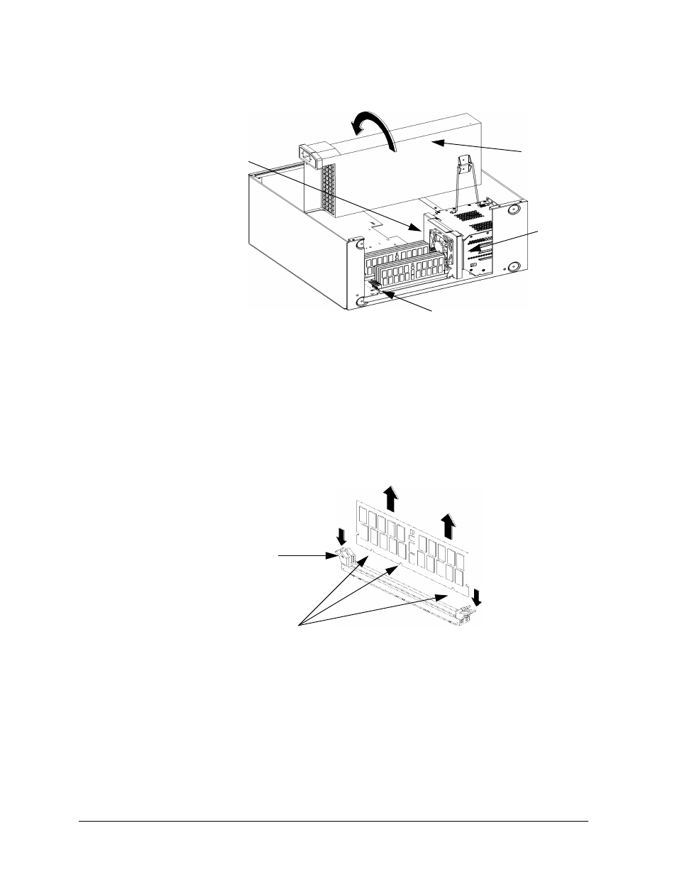 Figure458. propping up the power supply, Figure459. removing memory cards | HP B1000 User Manual | Page 144 / 239