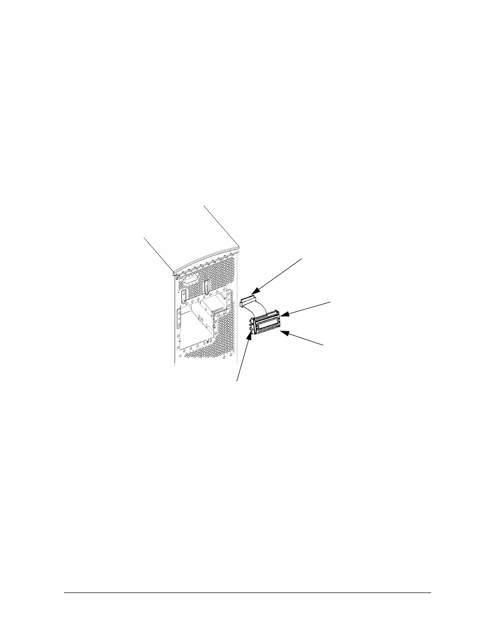 Fru:lcd, Removing the system unit lcd, Unplug the lcd’s connector as shown in figure 4-60 | Figure460. removing the system unit lcd, Replacing the, Plug in the lcd connector as shown in figure 4-60, System unit lcd, Figure 4-60.. removing the system unit lcd | HP B1000 User Manual | Page 145 / 239