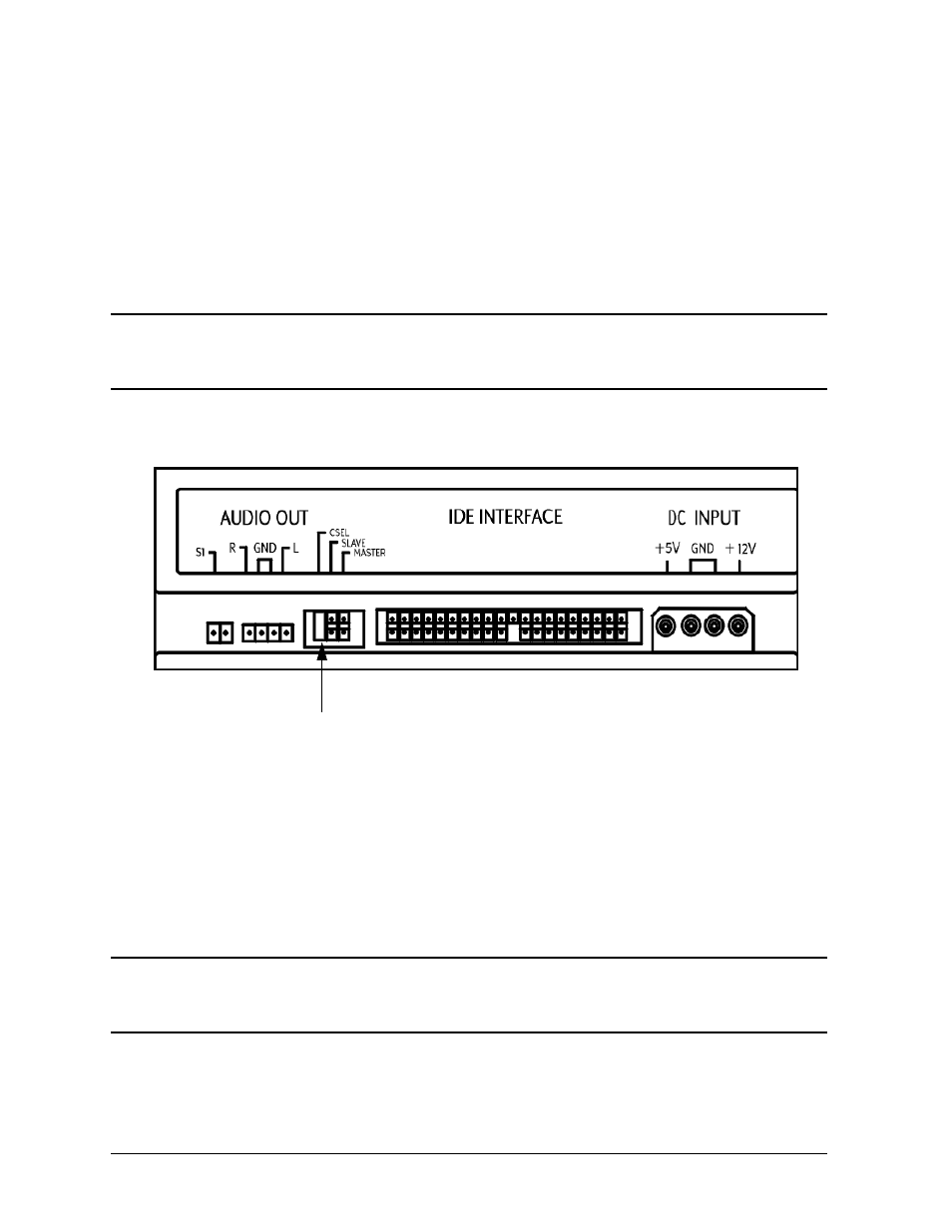 Configuration:cd drive, However, as shown in, Figure23. cd drive jumper setting (rear view) | See the section titled, Configuration:floppy disk drive, Cd drive (optional) configuration, Floppy disk drive (optional) configuration, Hard disk drive, Figure 2-3.. cd drive jumper setting (rear view) | HP B1000 User Manual | Page 42 / 239