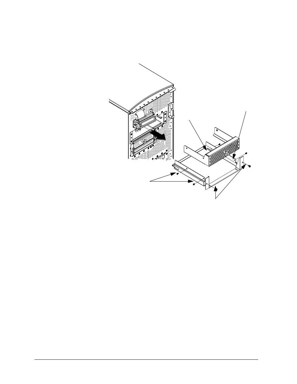 Figure42. cd drive bracket assembly, Figure 42, Figure 4-2.. cd drive bracket assembly | HP B1000 User Manual | Page 90 / 239