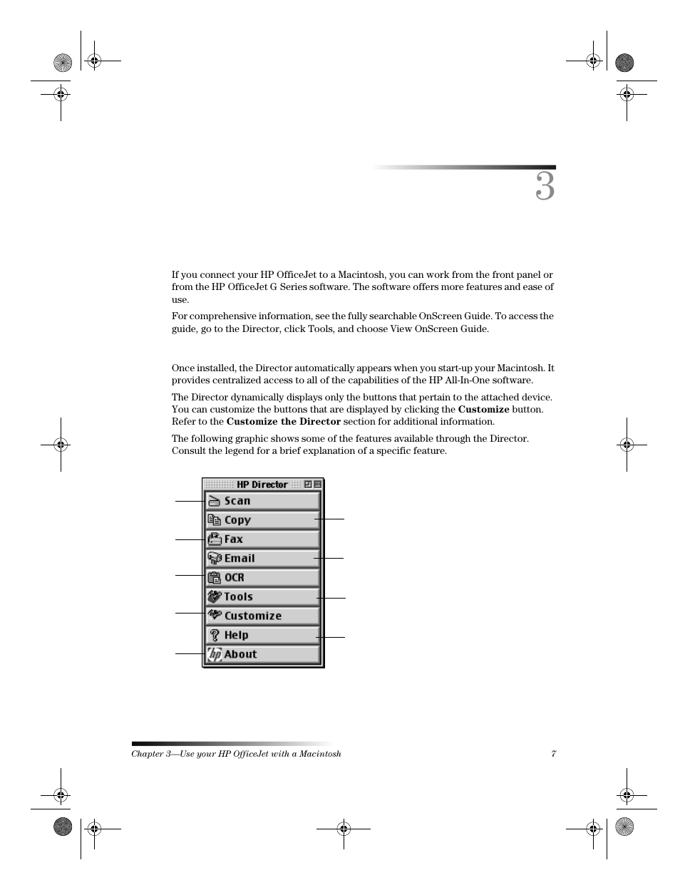 Use your hp officejet with a macintosh | HP C6734A User Manual | Page 11 / 58