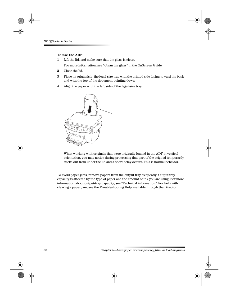 Avoid paper jams | HP C6734A User Manual | Page 26 / 58