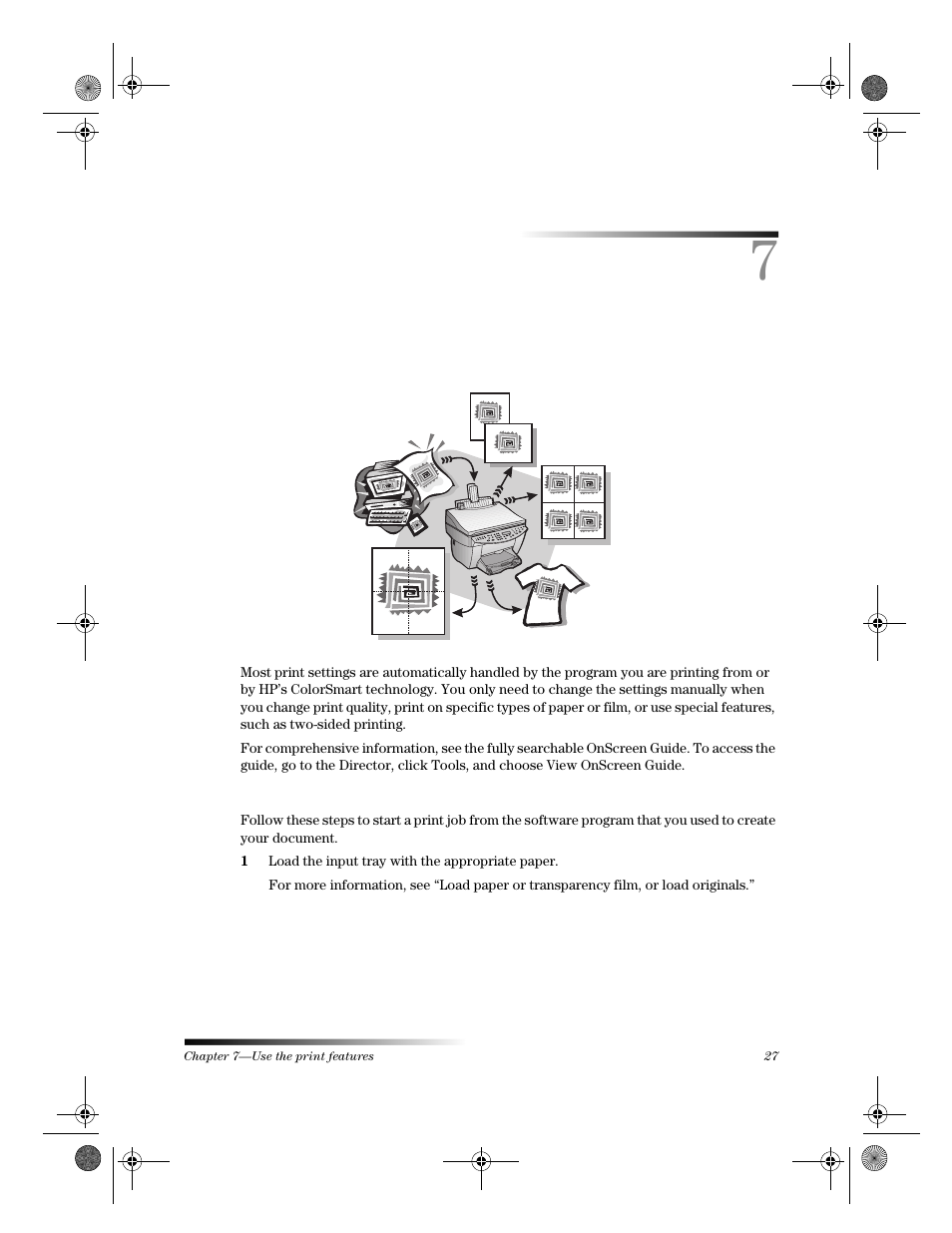 Use the print features | HP C6734A User Manual | Page 31 / 58