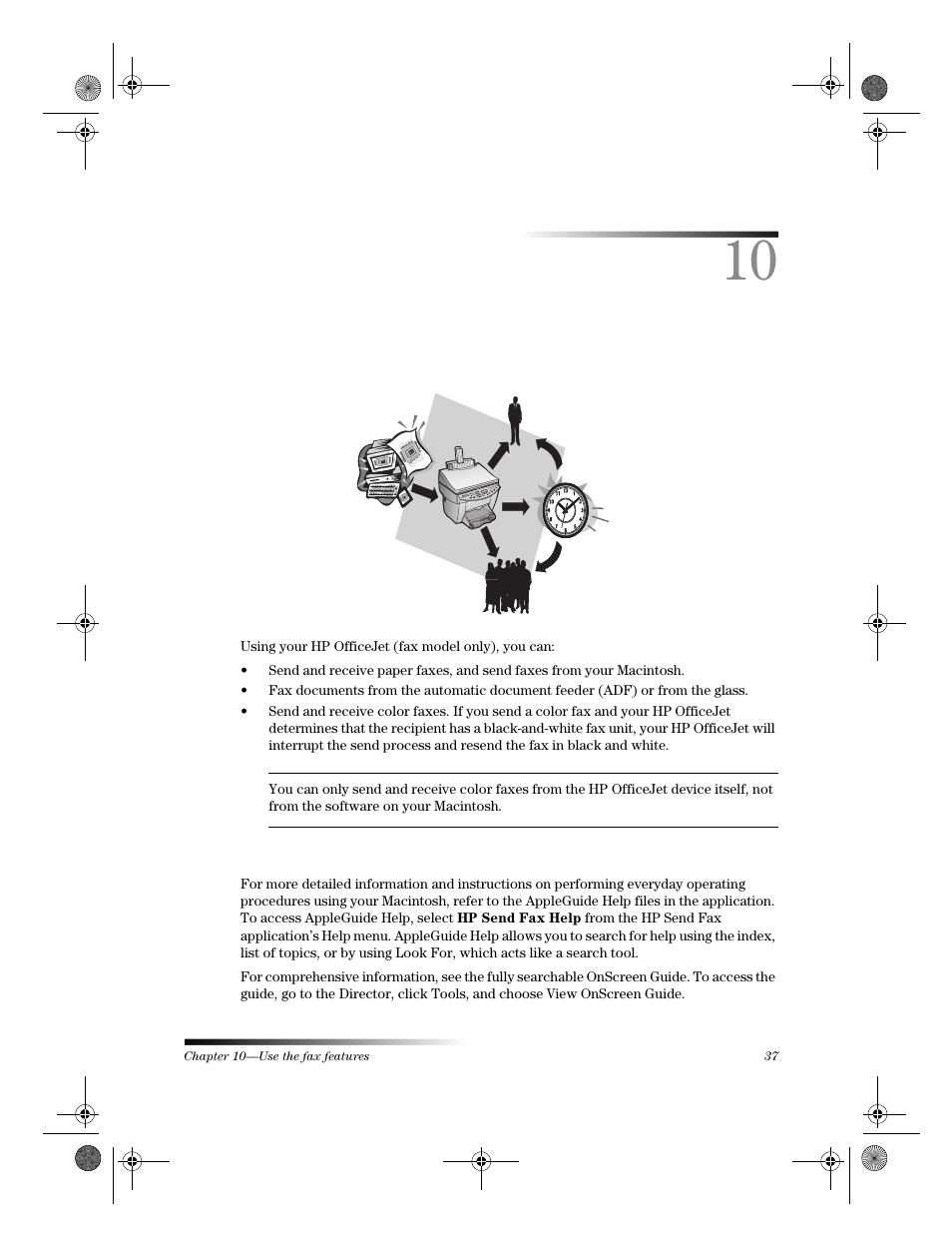 Use the fax features | HP C6734A User Manual | Page 41 / 58