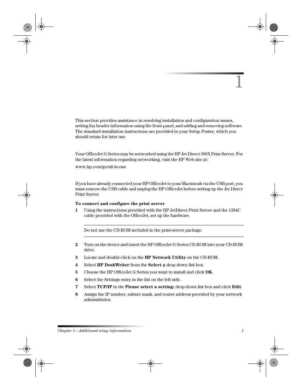 Additional setup information | HP C6734A User Manual | Page 5 / 58