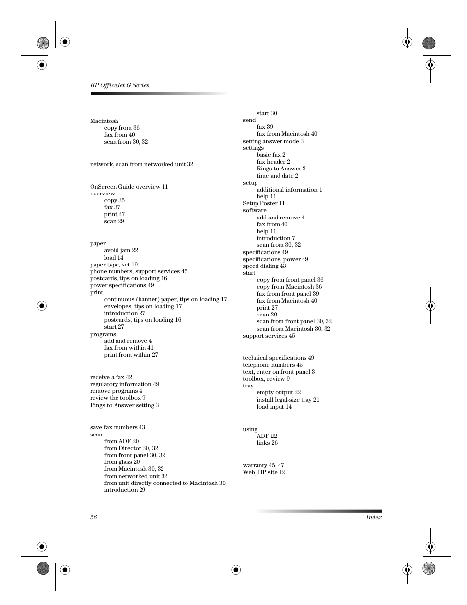 HP C6734A User Manual | Page 56 / 58