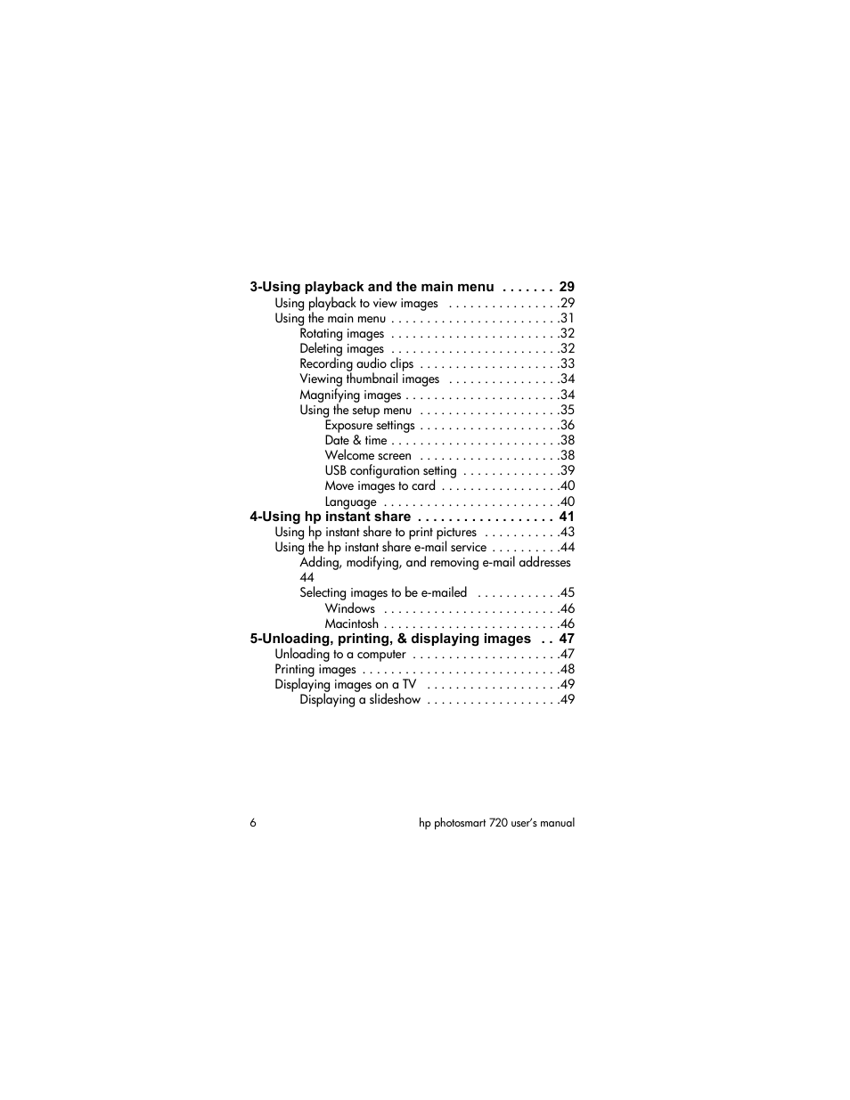 HP 720 Series User Manual | Page 6 / 88