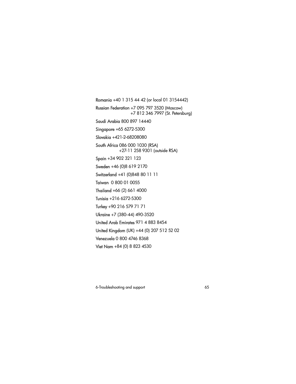 HP 720 Series User Manual | Page 65 / 88