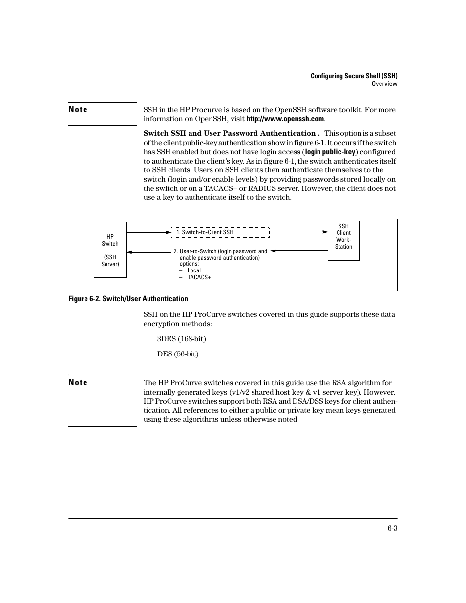Switch ssh and user password authentication | HP 2800 User Manual | Page 135 / 300