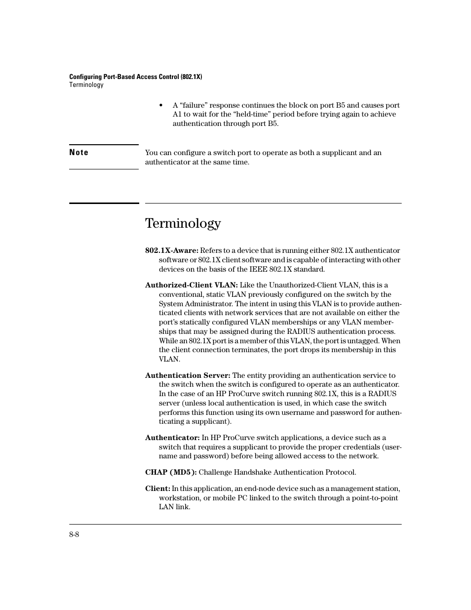Terminology, Terminology -8 | HP 2800 User Manual | Page 190 / 300