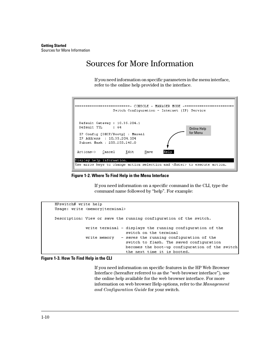 Sources for more information, Sources for more information -10 | HP 2800 User Manual | Page 22 / 300