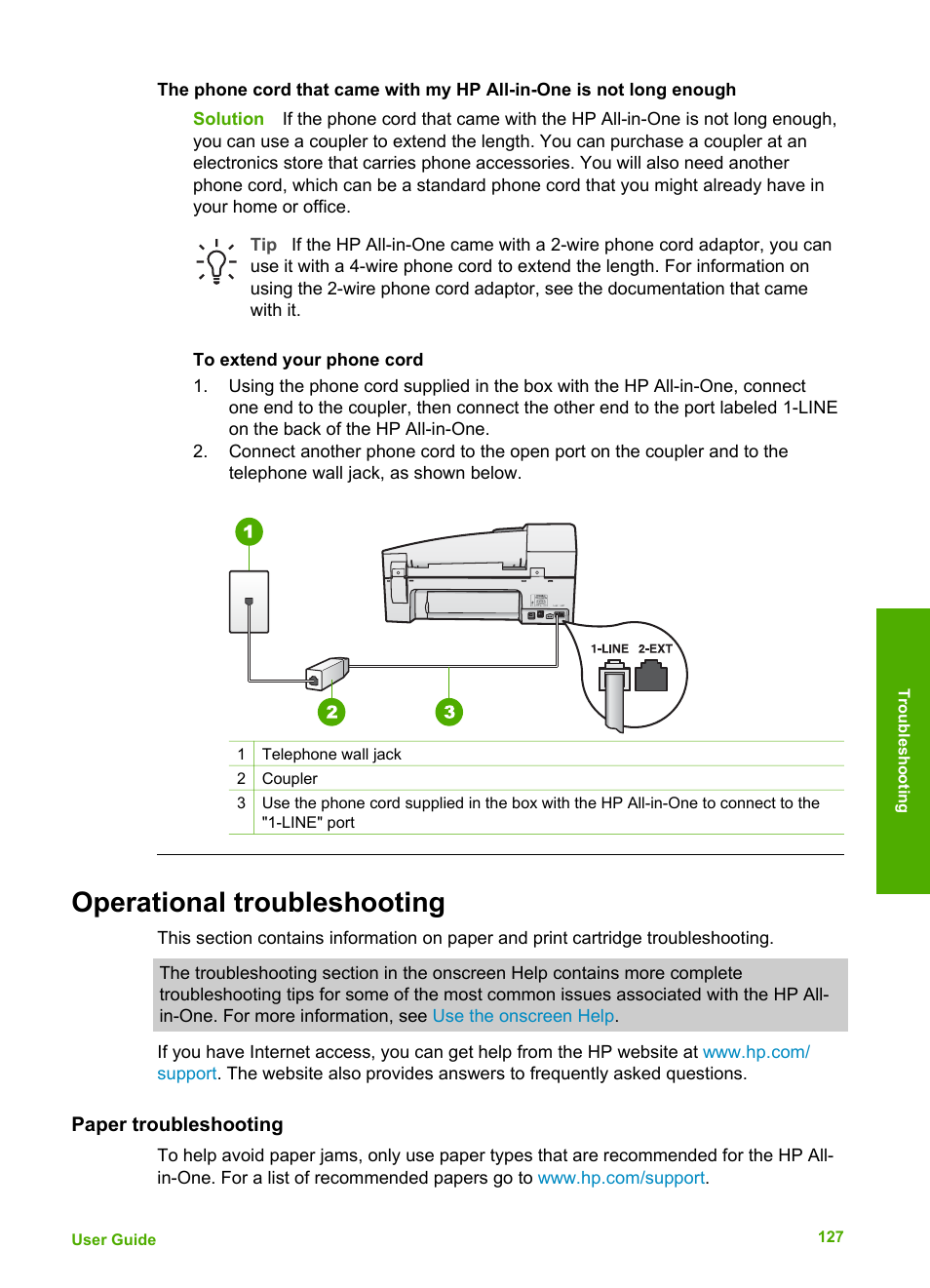 Operational troubleshooting, Paper troubleshooting, Enough | HP 6300 User Manual | Page 130 / 167