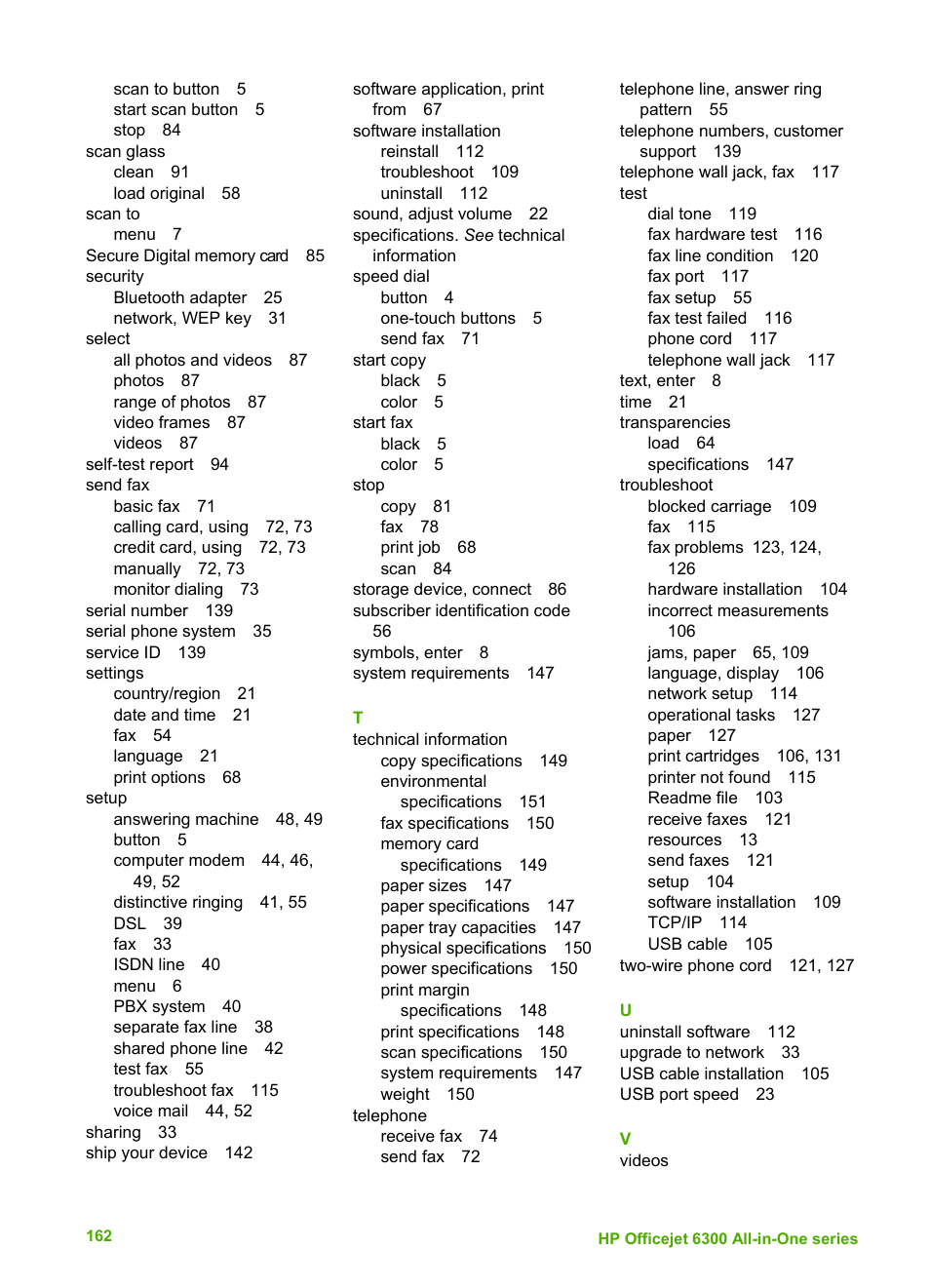 HP 6300 User Manual | Page 165 / 167