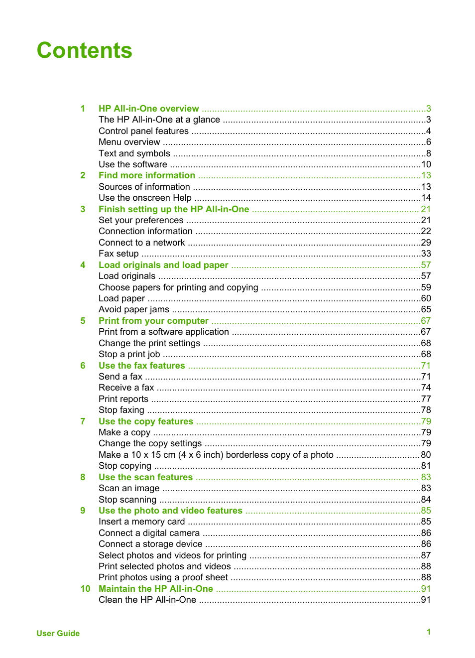 HP 6300 User Manual | Page 4 / 167