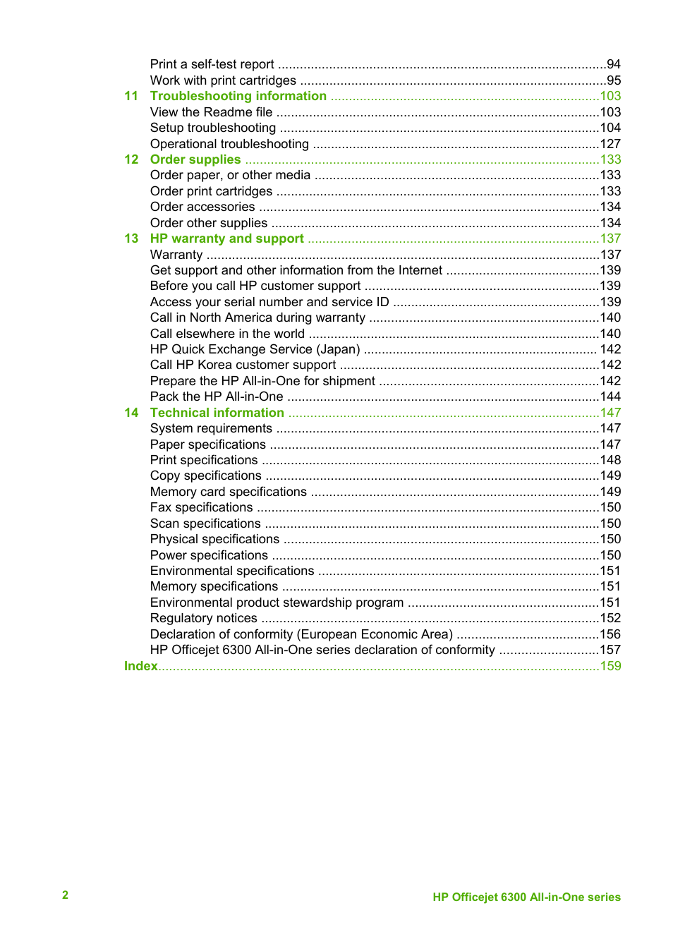 HP 6300 User Manual | Page 5 / 167