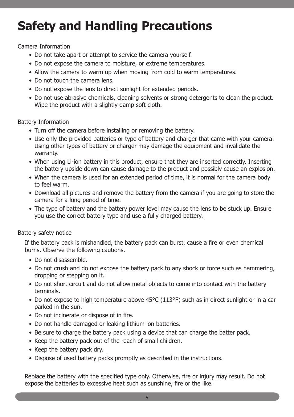 Safety and handling precautions | HP PB360T User Manual | Page 6 / 64