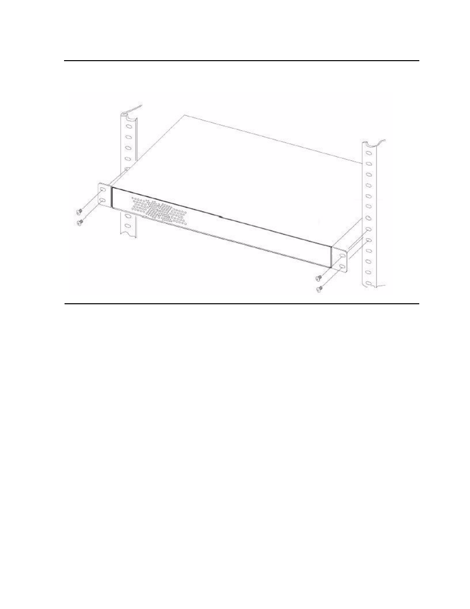 Figure 2-4, Mounting at front of rack | HP M8201R User Manual | Page 24 / 60