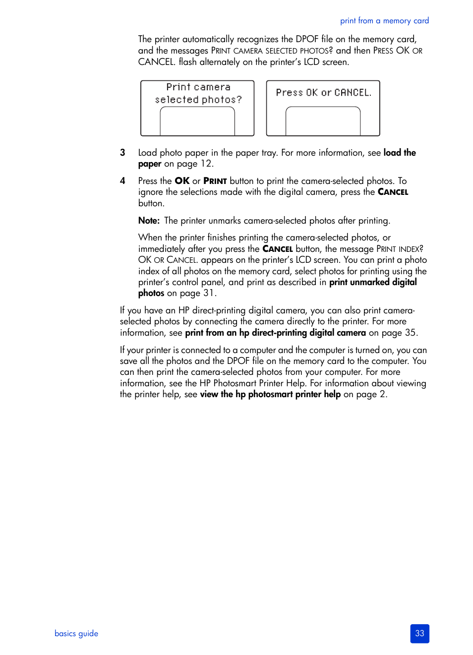 HP Photosmart 140 series User Manual | Page 37 / 64