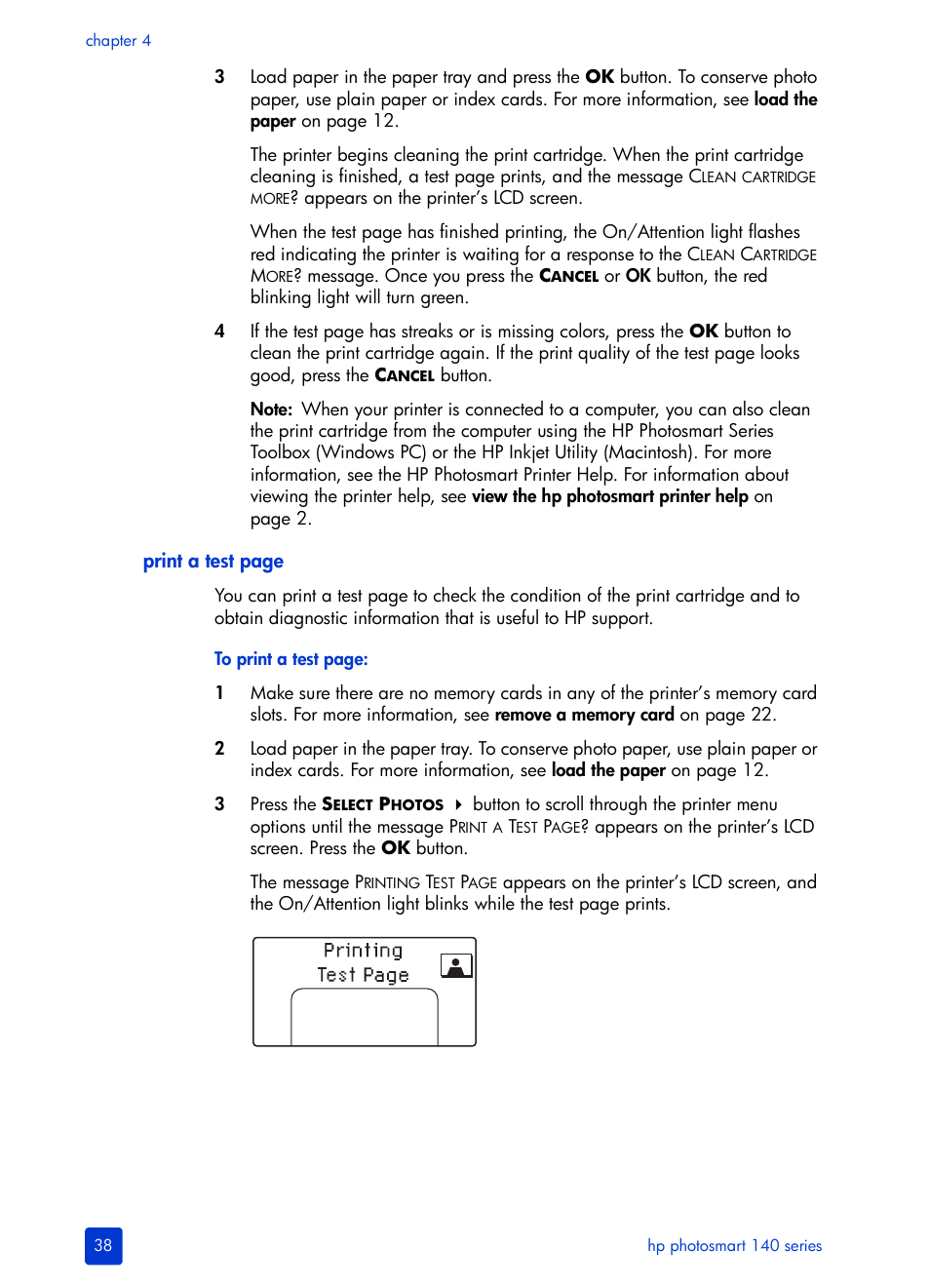 HP Photosmart 140 series User Manual | Page 42 / 64