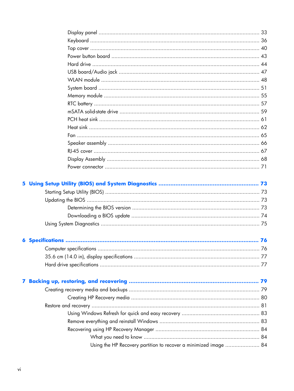 HP 15 User Manual | Page 6 / 101