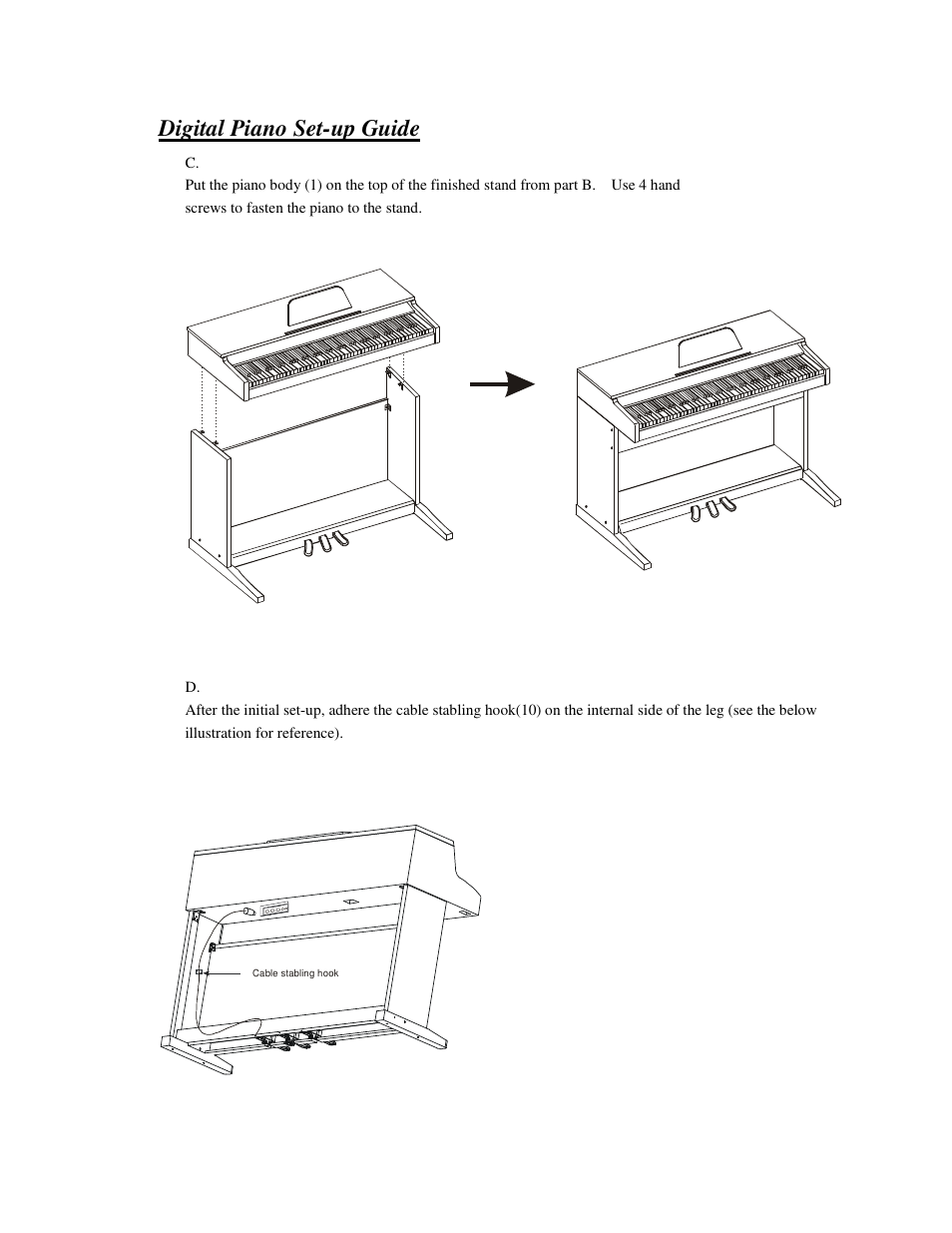 Digital piano set-up guide | HP Princeton HP-21 User Manual | Page 7 / 20