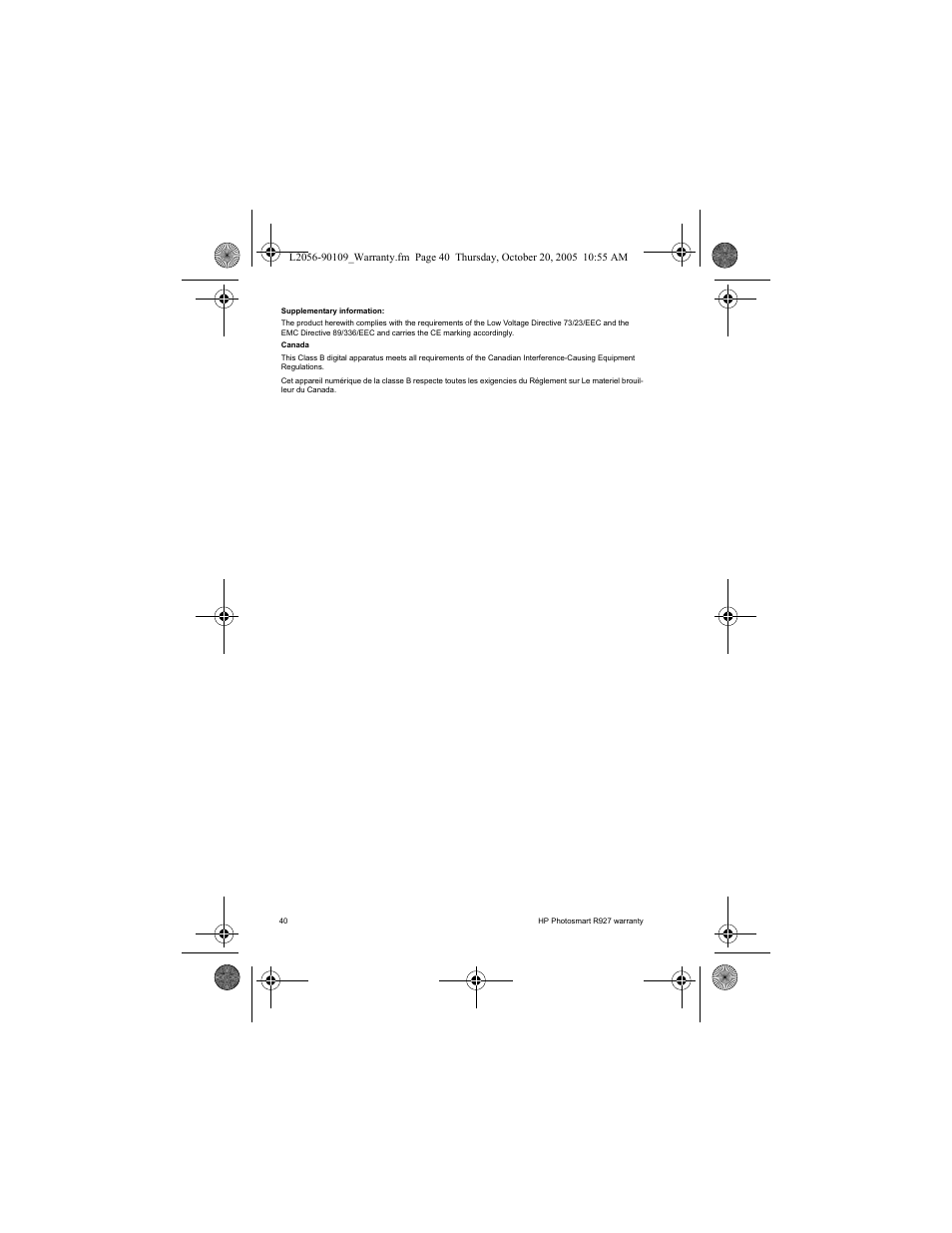 HP Photosmart R927 R927 User Manual | Page 42 / 44