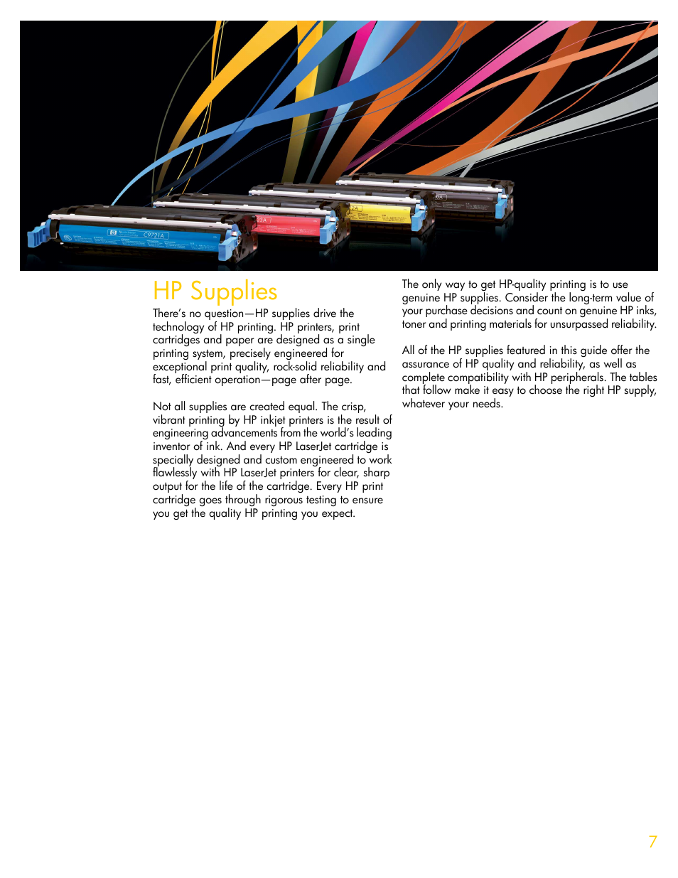 Hp supplies | HP CC431A User Manual | Page 7 / 12