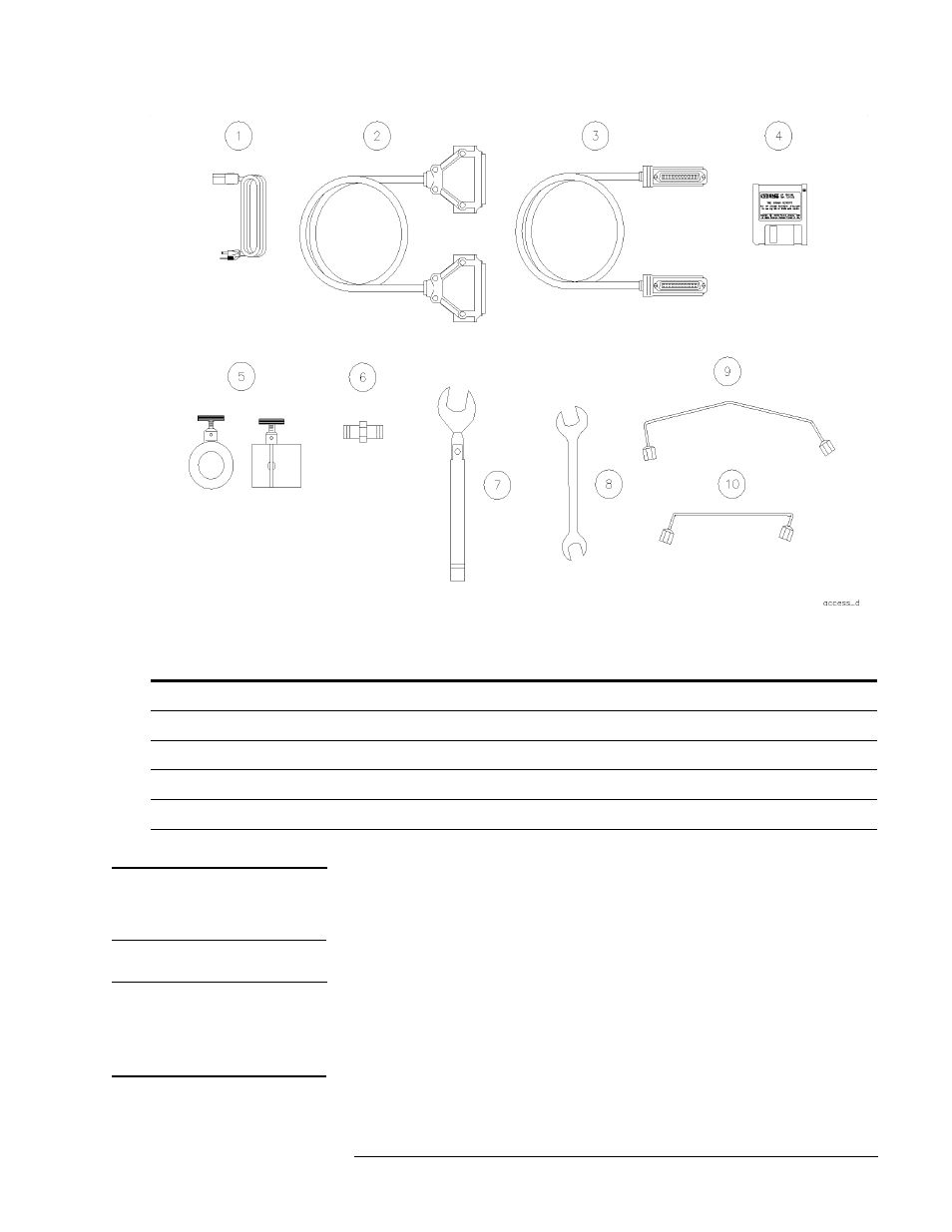 Table 2-1. accessories in figure 2-1 | HP 8517B User Manual | Page 33 / 136