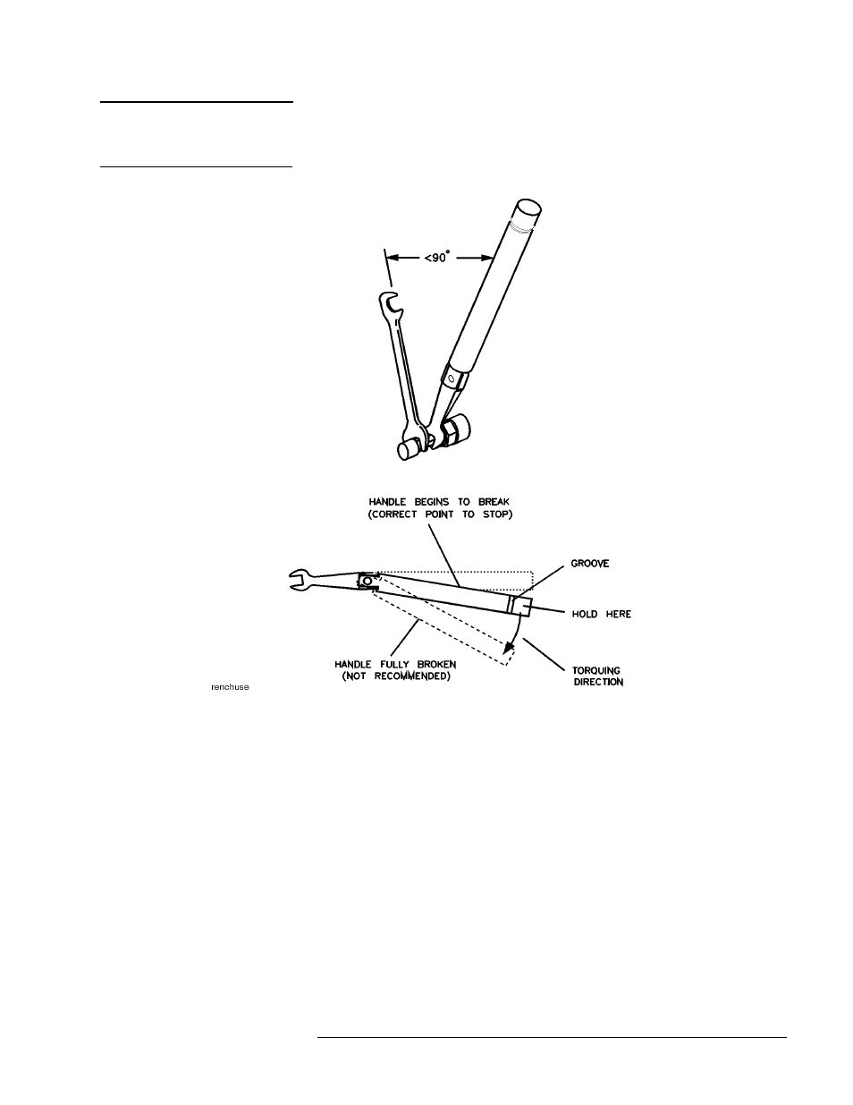 Positioning the thumb-screw, Figure 3-5. using a torque wrench correctly | HP 8517B User Manual | Page 54 / 136