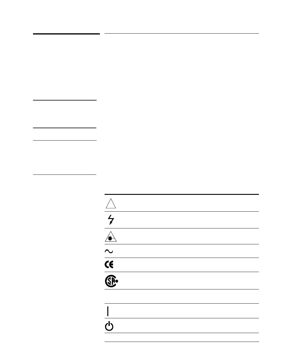 Safety and regulatory information, Instrument markings | HP 8517B User Manual | Page 7 / 136