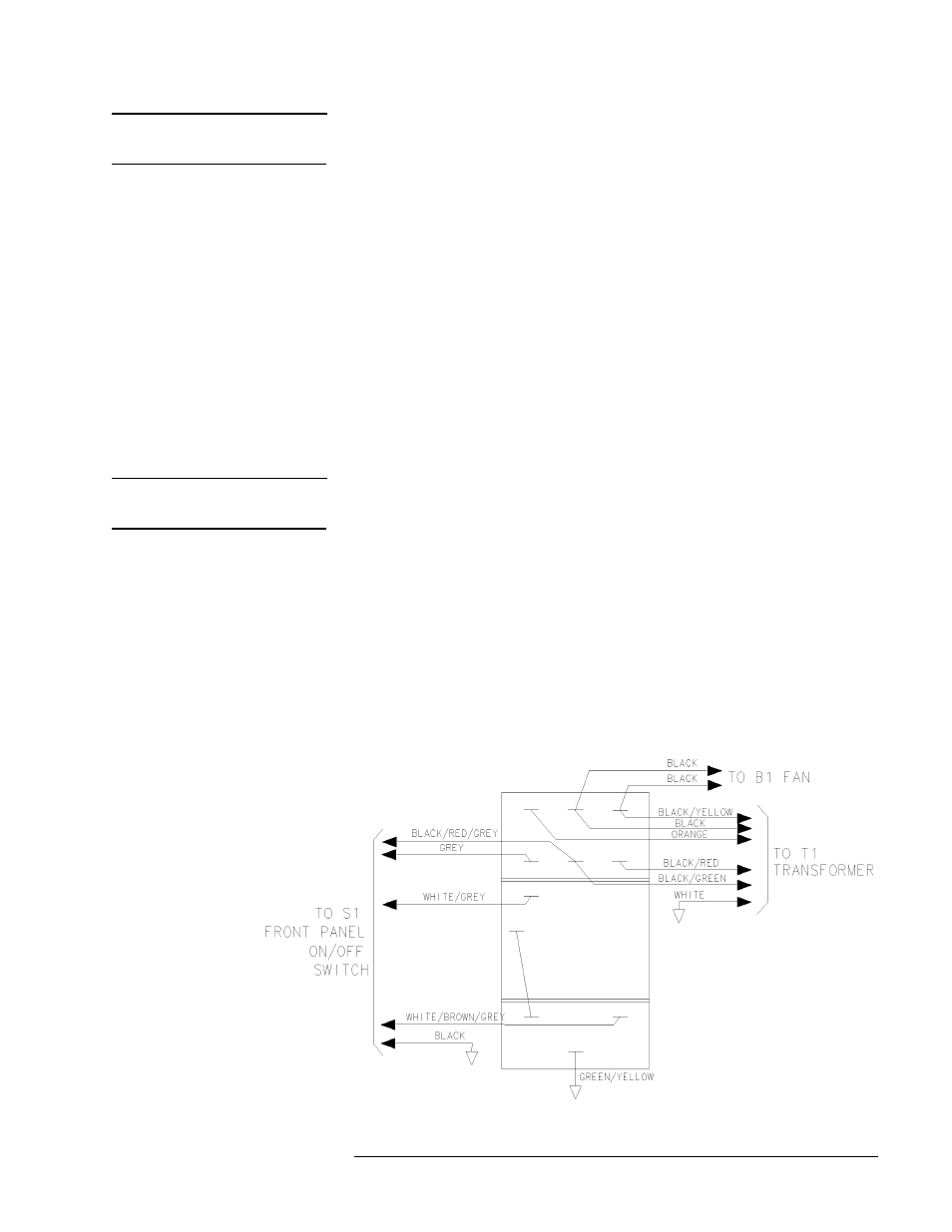 Figure 6-4. wire connections to fl1 line module | HP 8517B User Manual | Page 93 / 136