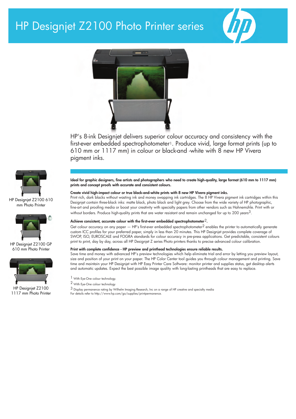 HP Designjet Z2100 610 User Manual | 4 pages