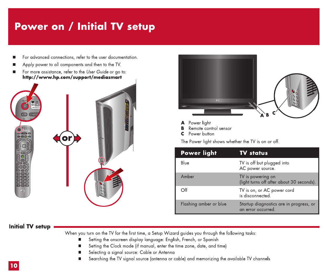 Connect vídeo sources (optional) | HP MediaSmart HP SL4282N User Manual | Page 12 / 76