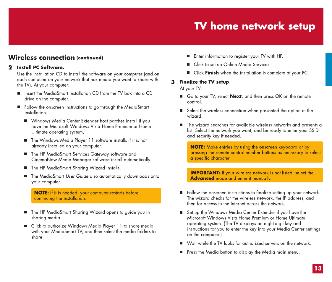 Remote control batteries | HP MediaSmart HP SL4282N User Manual | Page 15 / 76