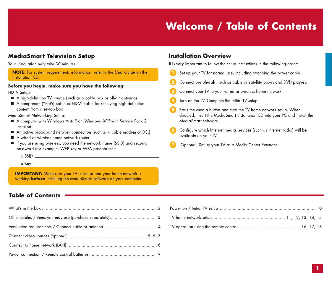 HP MediaSmart HP SL4282N User Manual | Page 3 / 76