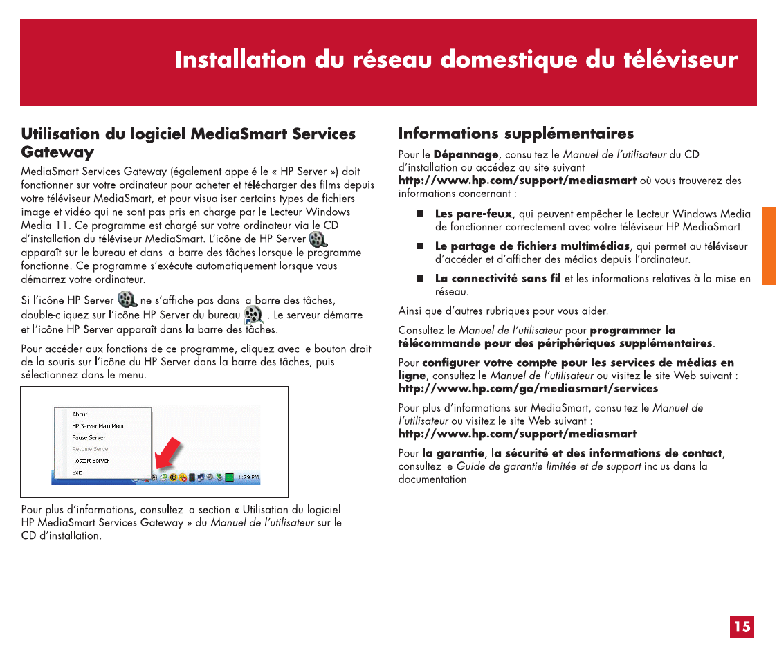 Branchement des sources | HP MediaSmart HP SL4282N User Manual | Page 36 / 76