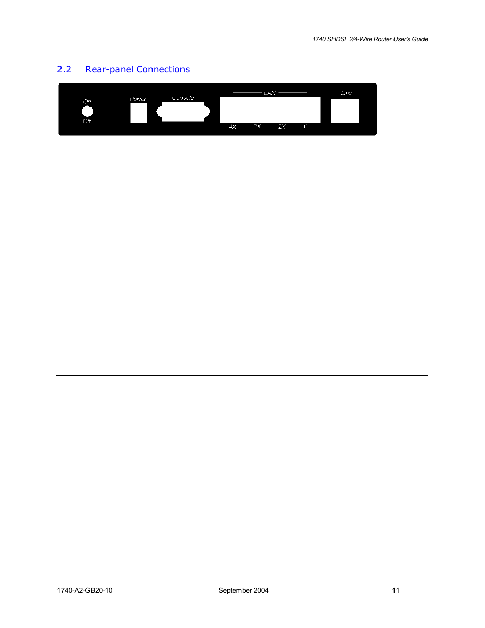 Rear-panel connections | HP 1740 SHDSL User Manual | Page 11 / 87